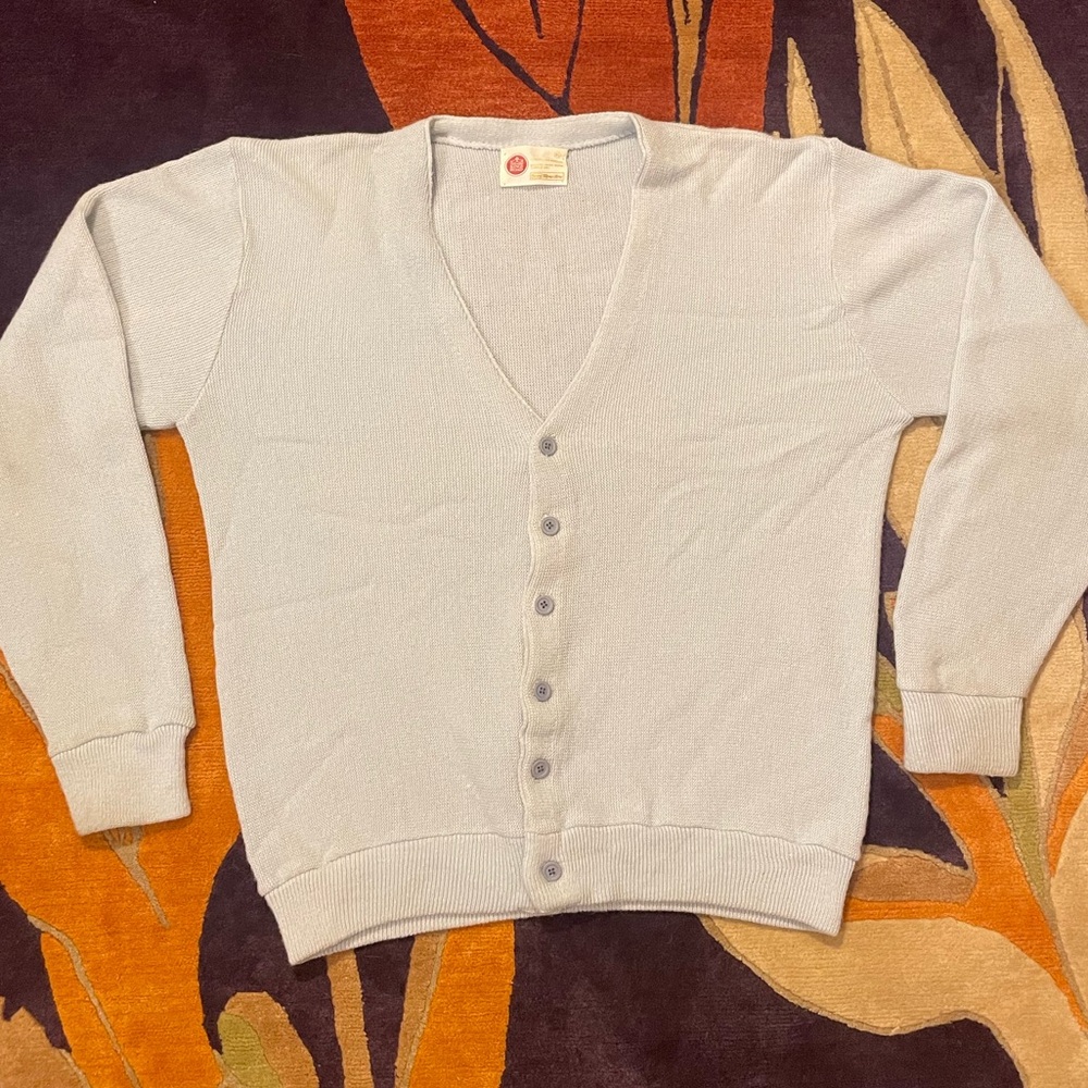 Men’s Sears Vintage Baby Blue Acrylic Cardigan